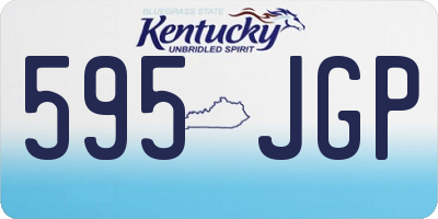 KY license plate 595JGP