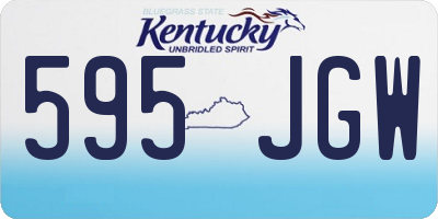 KY license plate 595JGW