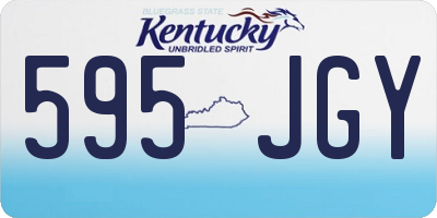 KY license plate 595JGY