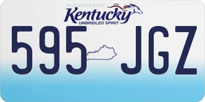 KY license plate 595JGZ