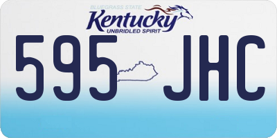 KY license plate 595JHC