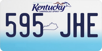 KY license plate 595JHE