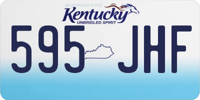 KY license plate 595JHF