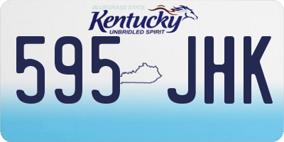 KY license plate 595JHK