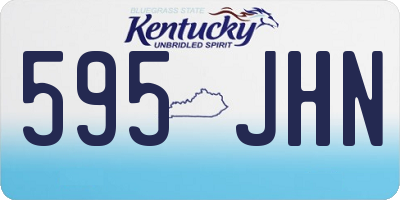 KY license plate 595JHN