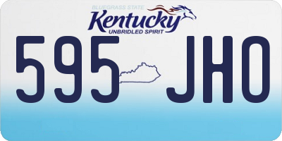 KY license plate 595JHO