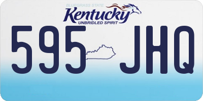 KY license plate 595JHQ