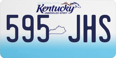 KY license plate 595JHS