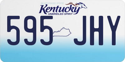 KY license plate 595JHY