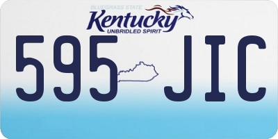 KY license plate 595JIC
