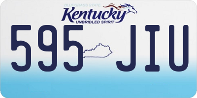KY license plate 595JIU