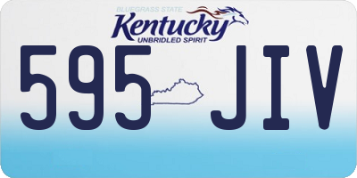 KY license plate 595JIV