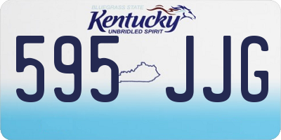 KY license plate 595JJG