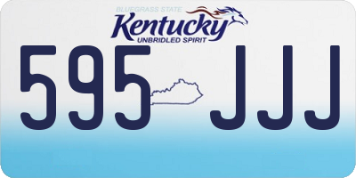 KY license plate 595JJJ