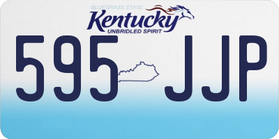 KY license plate 595JJP