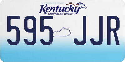 KY license plate 595JJR
