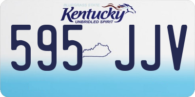 KY license plate 595JJV