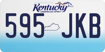 KY license plate 595JKB