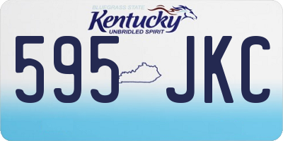 KY license plate 595JKC