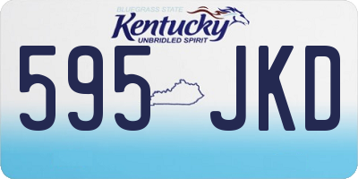 KY license plate 595JKD