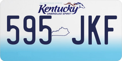 KY license plate 595JKF