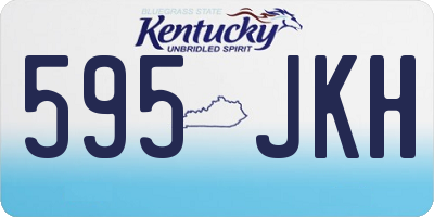 KY license plate 595JKH