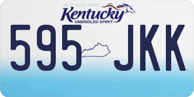 KY license plate 595JKK