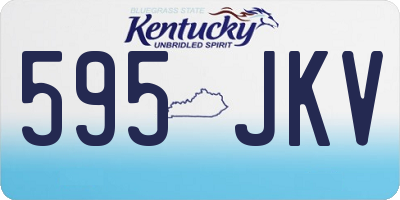 KY license plate 595JKV