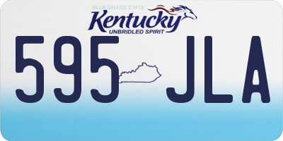 KY license plate 595JLA