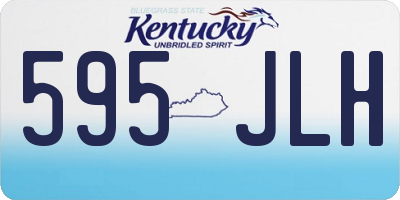 KY license plate 595JLH
