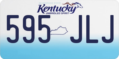 KY license plate 595JLJ
