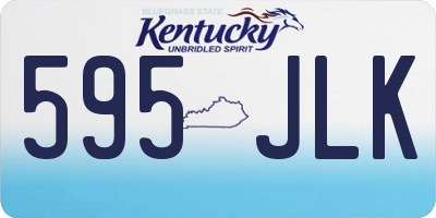 KY license plate 595JLK