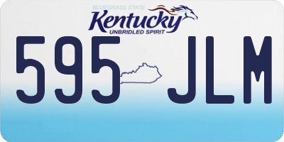 KY license plate 595JLM