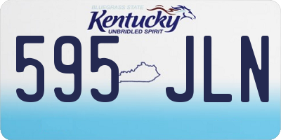 KY license plate 595JLN