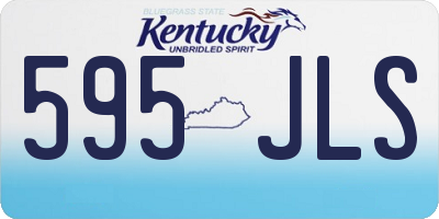 KY license plate 595JLS