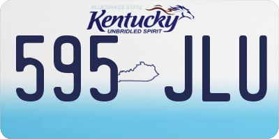 KY license plate 595JLU