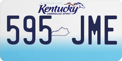 KY license plate 595JME