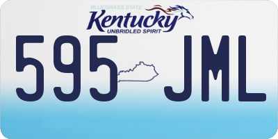 KY license plate 595JML