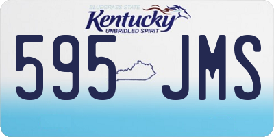 KY license plate 595JMS
