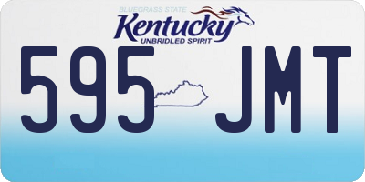 KY license plate 595JMT