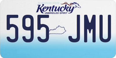 KY license plate 595JMU