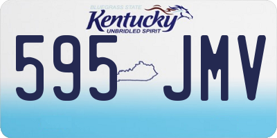 KY license plate 595JMV