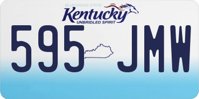 KY license plate 595JMW