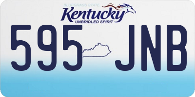 KY license plate 595JNB