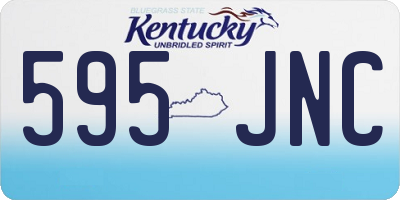 KY license plate 595JNC