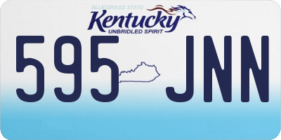 KY license plate 595JNN