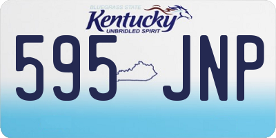 KY license plate 595JNP