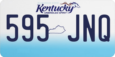 KY license plate 595JNQ