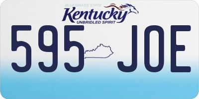 KY license plate 595JOE