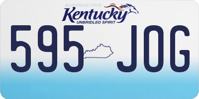 KY license plate 595JOG